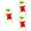 3Pcs Assorted Color Plastic Skeleton Toys Funny Wind Up Party Decor 8