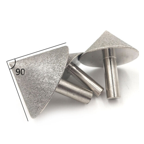 2Pcs Silver Alloy Grinding Head for Jade Glass Stone Chamfering 1