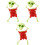 3Pcs Assorted Color Plastic Skeleton Toys Funny Wind Up Party Decor 5