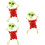 3Pcs Assorted Color Plastic Skeleton Toys Funny Wind Up Party Decor 9