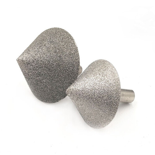 2Pcs Silver Alloy Grinding Head for Jade Glass Stone Chamfering 2