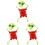 3Pcs Assorted Color Plastic Skeleton Toys Funny Wind Up Party Decor 4