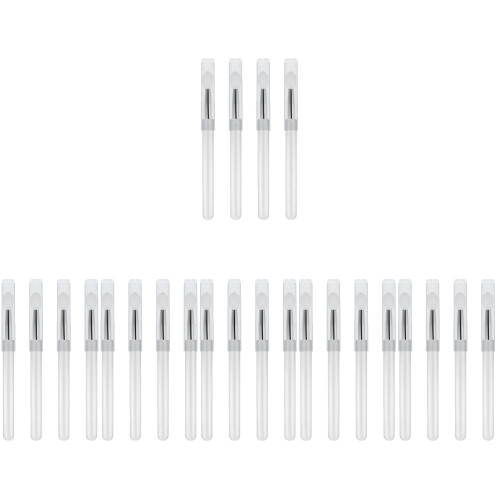 24Pcs Transparent Silicone Lip Brush Set with Lid for Precise Makeup 2