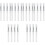 24Pcs Transparent Silicone Lip Brush Set with Lid for Precise Makeup 6