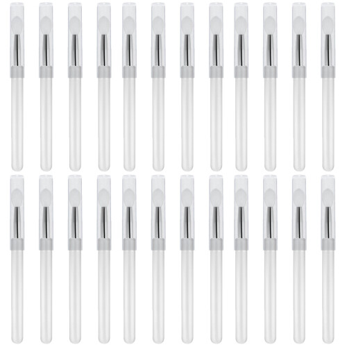 24Pcs Transparent Silicone Lip Brush Set with Lid for Precise Makeup 1