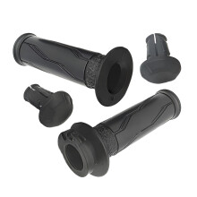 1 Pair 7/8" 22mm Motorcycle Universal Rubber Handlebar Throttle Tube Grips&Plug Fit For Yamaha FZ-S FZ07 FZ09 FZ10 FZ16 FZ6