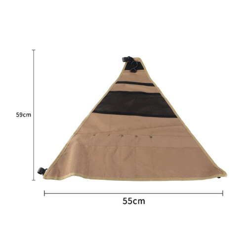 Portable Triangle Oxford Cloth Camping Tableware Organizer 55x59cm 1