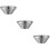 3Pièces Bol Rangement Cuisine Polyvalent Design Argent 11