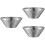 3Pièces Bol Rangement Cuisine Polyvalent Design Argent 8