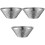 3Pièces Bol Rangement Cuisine Polyvalent Design Argent 5