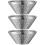 3Pièces Bol Rangement Cuisine Polyvalent Design Argent 10