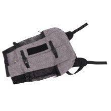Fahrrad- und Reise-Tiertrage-Rucksack für Katzen – Nylonnetz Grau, leichtgewicht.