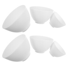 12Pcs Silicone Facial Mask Bowls White Reusable Mixing Bowls for DIY