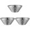 3Pièces Bol Rangement Cuisine Polyvalent Design Argent 4