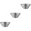 3Pièces Bol Rangement Cuisine Polyvalent Design Argent 7