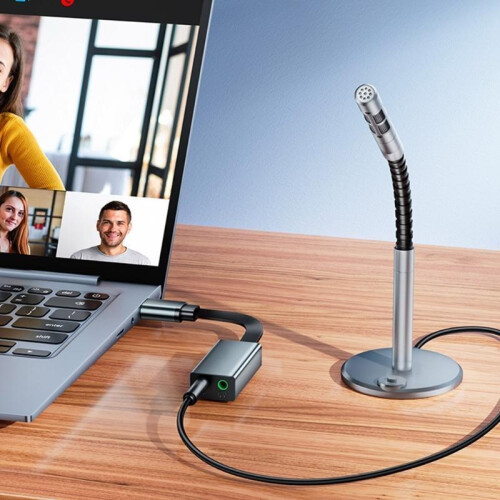 External USB Sound Device Enhances Auditory on Computers and Gaming Easy to Use 2
