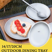 Outdoor dining plate healthy food plate lightweight fruit salad plate home snack plate camping titanium plate
