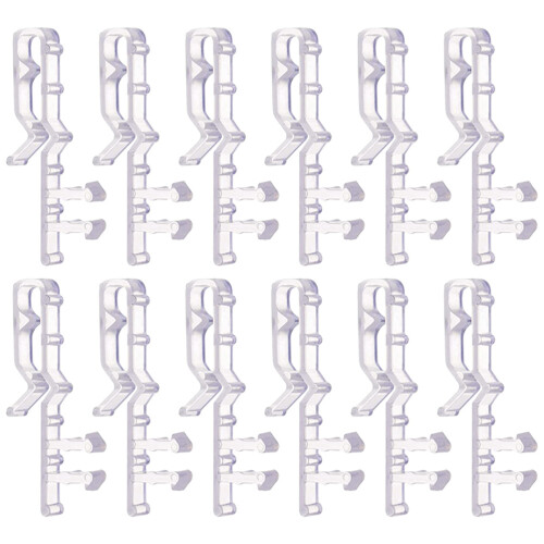 24Pcs Replacement Valance Clips Clear Plastic Blind Accessory