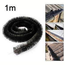 1 X Gutter Brush Roof Leaf Guard Cleaner Heavy Duty Twig Filter Home Garden Roof Sink Pipe Filter Brush 100mm X 1m Black
