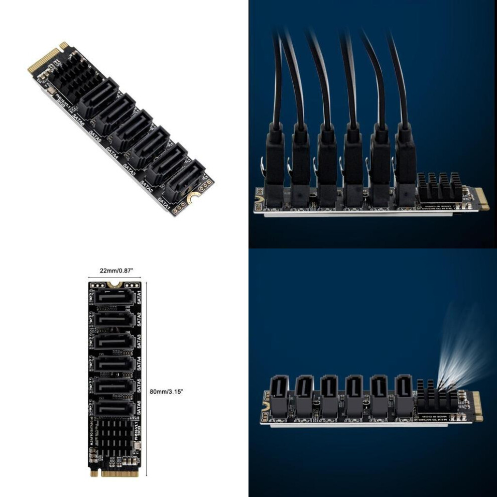 Pcie To Expansion Card 6 Full Speed Ports 6Gbps Transfer Expansion 6935161553826