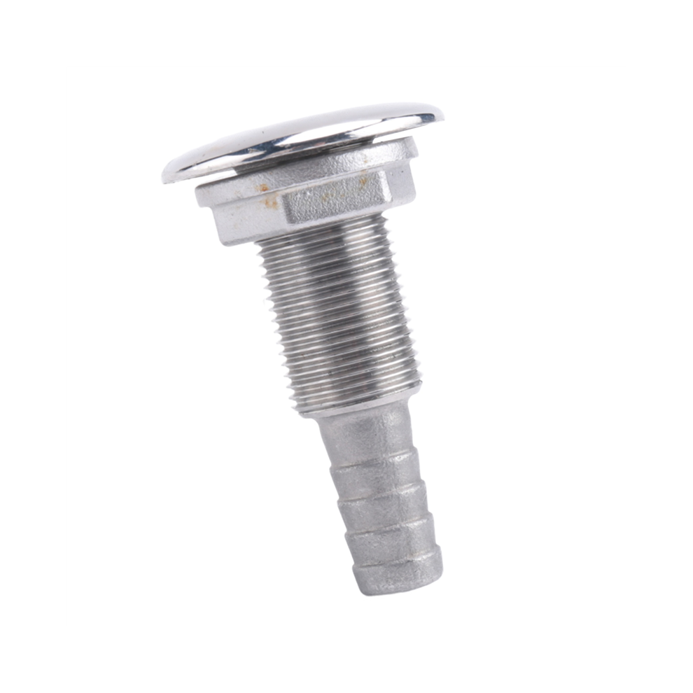 Y17a 3X Marine Connector Hose Barb Stainless Steel Drain Pipe Tube Thru Hull Silver 316 Drain Joint Fitting 6935161551907