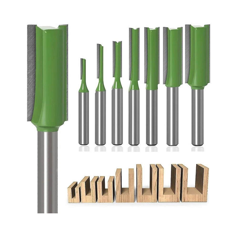Craftsmanship Meets Innovation: Extra Long Straight Router Bit Set, C3 Micro-Grain Tungsten Carbide Blades For Cutting Composite Materials, 9405630402858
