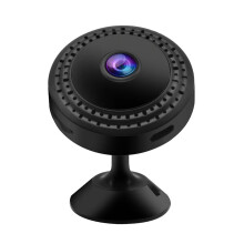 Säkerhetskamera med 150 vidvinkelobjektiv, bärbar minidesign, 1080P Full HD-övervakningskamera med rörelsedetektering, fjärrvisning via app