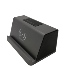 Induktionshøjttaler og trådløs telefonoplader, Bluetooth-højttaler med retrostil, hurtig trådløs opladning til Qi-aktiverede enheder, op til