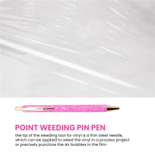 Y17A 3 Pieces Air Release Weeding Pen Vinyl Installation Pen Weeding Tool Glitter Fine Point Weeding Pin Pen ( Glitter Style)