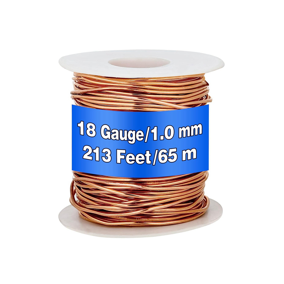 Y17a 99.9% Dead Soft Copper Wire, 18 Gauge/ 1 Mm Diameter, 213 Feet/ 65 M, 1 Pound Spool Pure Copper Wire 6935161552140