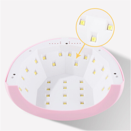 Συμπαγής λάμπα νυχιών UV LED, λάμπα σκλήρυνσης διπλής πηγής φωτός για γρήγορους 2