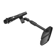 Adjustable Desktop Microphone Stand with Phone/Tablet Slot, Non-Slip Clip