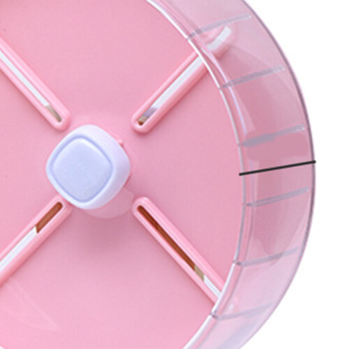 Silent Acrylic Hamster Exercise Wheel 20cm Pink for Small Pets 2