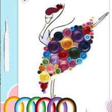 Kit di 14 pezzi di carta per Quilling per bambini & principianti, decorazioni artistiche semplici