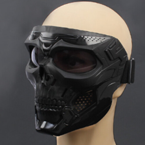 Reitgesichtsschutzbrille Schädel ABS-Rahmen PC-Glas Augenschutz 2