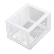 Transparenter Acryl-Kleinbettas-Inkubator 1L Tragbares Aquarium Weiß