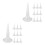 100Pcs White Caulk Nozzle Applicator Set Durable Plastic for Home Use 6