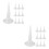 100Pcs White Caulk Nozzle Applicator Set Durable Plastic for Home Use 9