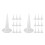 100Pcs White Caulk Nozzle Applicator Set Durable Plastic for Home Use 8