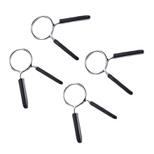 Ganci per bilanciere 4 pezzi da 25mm in acciaio elastico per una serratura sicura durante il sollevamento pesi