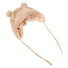 2Stk Kinder Wintermütze Plüsch Ohrenklappen Cartoon Khaki