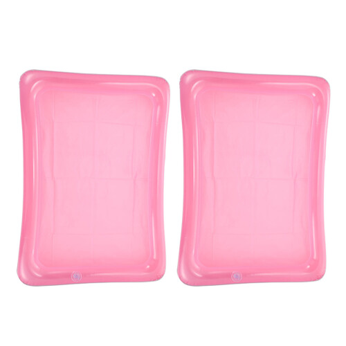 4Pièces Porte- Et Glace Gonflable Rose Pour Pool Party 1