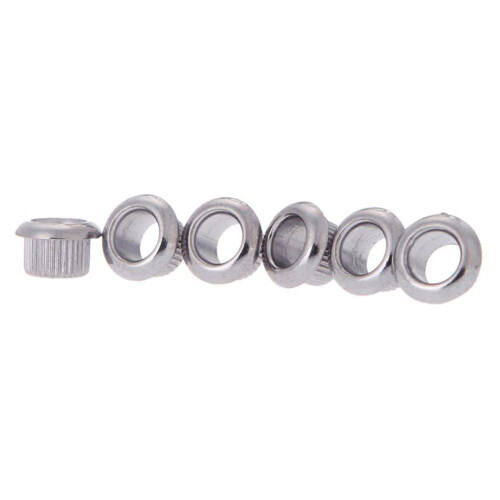 12X Guitar Tuner Conversion Bushings Adapter Ferrules Nickel Plating with Nice Plastic Shell Silver 2