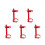 5Pcs Heavy Duty Iron Fire Extinguisher Bracket Wall Mount Red for Home 4