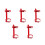 5Pcs Heavy Duty Iron Fire Extinguisher Bracket Wall Mount Red for Home 8
