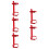 5Pcs Heavy Duty Iron Fire Extinguisher Bracket Wall Mount Red for Home 5