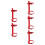 5Pcs Heavy Duty Iron Fire Extinguisher Bracket Wall Mount Red for Home 6