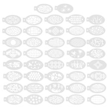210Pcs Eco-Friendly White Stencils for Face and Body Painting Decor