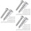 150Ensembles Kit Vis Chevilles Argentées Pour Fixation Murale 8