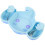 Infant Dinnerware Silicone Plate Blue with Elephant Fork Spoon 4